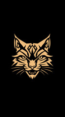 Obraz premium Stylized Wildcat Vector Logo Design for Apparel and Branding Concepts