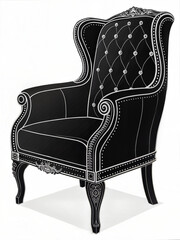 armchair isolated on white background