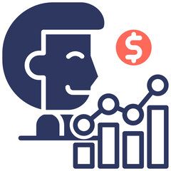 Revenue glyph color icon