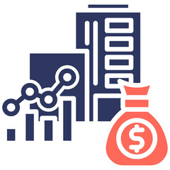 Capital Gains glyph color icon