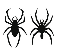 Spider vector silhouettes
