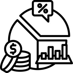 Portfolio Growth line icon