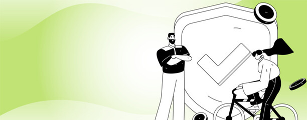 Internet financial management investment flat vector concept operation hand drawn illustration
