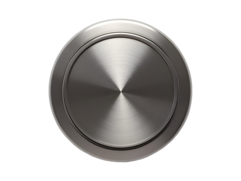 Industrial Emergency Button with Reflections – Top Down