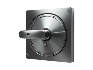 Futuristic Emergency Button – 45-Degree Lighting Effect