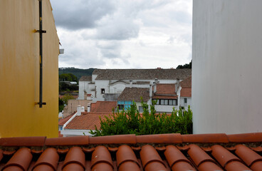 panorama of the old town of monchique algarve portugal