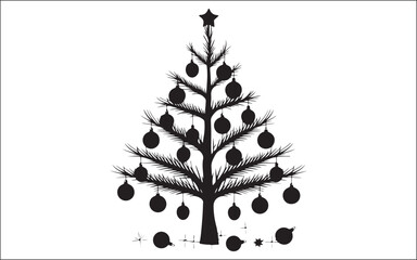 christmas tree with snowflakes