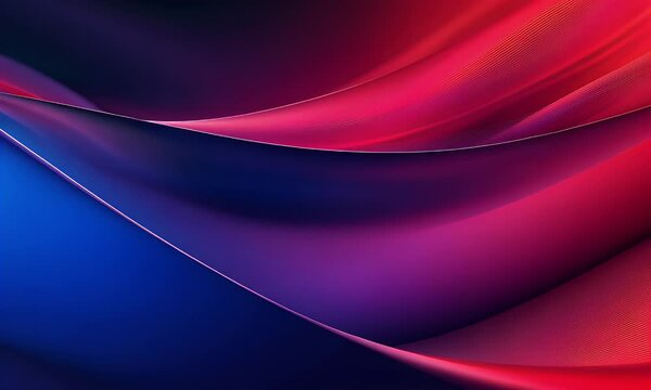 Red and blue gradient background, high-end texture, flowing lines, minimalist style, dark purple and deep red color scheme, blurred effect, light and shadow interweaving, abstract shapes,