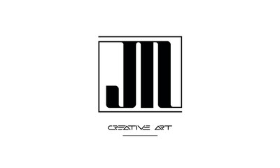 MJ, J,M ,M , J abstract letters logo monogram