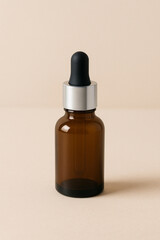 Dropper bottle mockup set – amber, clear, blue with silver and gold lids