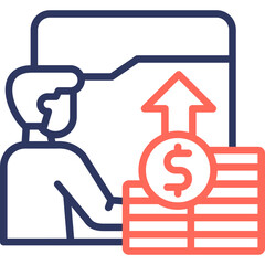 Investment line color icon