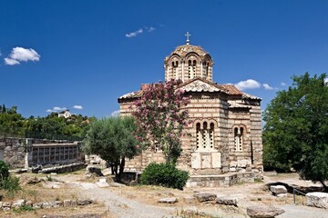 Byzantine Church in Acropolis Museum in Athens capital city Greece. Europe.