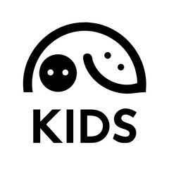 Fototapeta premium Solid Black Background Image . A completely black image, ideal for use as a backdrop, placeholder, or for projects needing a neutral, minimalist aesthetic of children logo and icon .