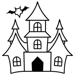 Haunted house Halloween vector 