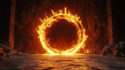 Fiery ring portal image