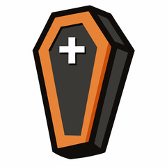 Obraz premium Coffin Halloween vector 