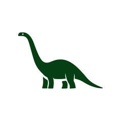 Fototapeta premium A minimalist illustration of a long neck dino 2