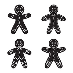 Vector illustration of Christmas gingerbread man