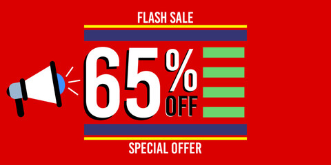65% off sixty five percent off 65%off shop now special offer discount 65 % off promotions discounts with letters numbers black white and gray red background balls circles.eps	