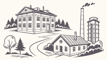 set of elements top view for landscape design  bui.eps