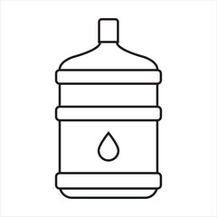 outline silhouette water dispenser icon.