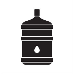 Water dispenser bottle vector sign, clean pure mineral water bottle, plastic bottle gallon illustration bottle, flat icons, vector illustration on white background