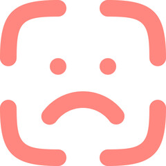 Face Id Error In Rounded Shape Icon