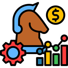 Investment Strategy lineal color icon