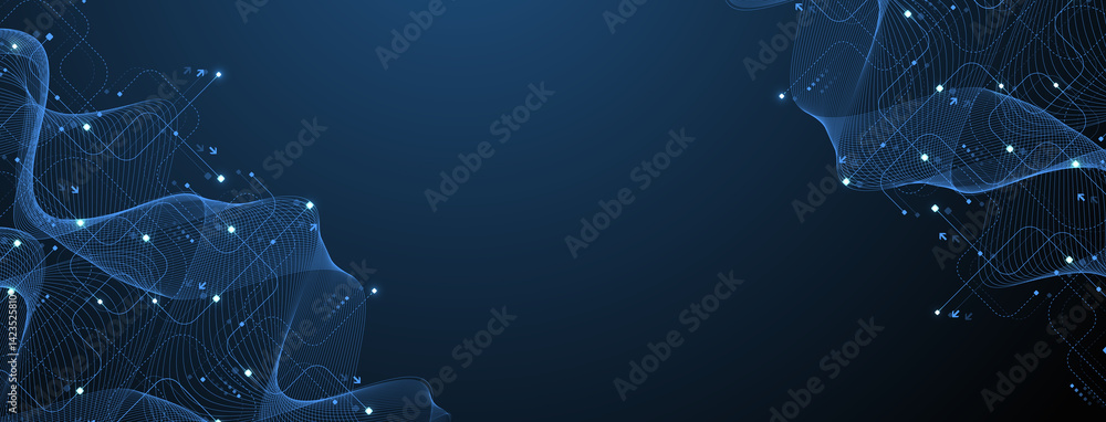 Poster digital tech motherboard texture design. creative idea banner concept for internet technology. softw