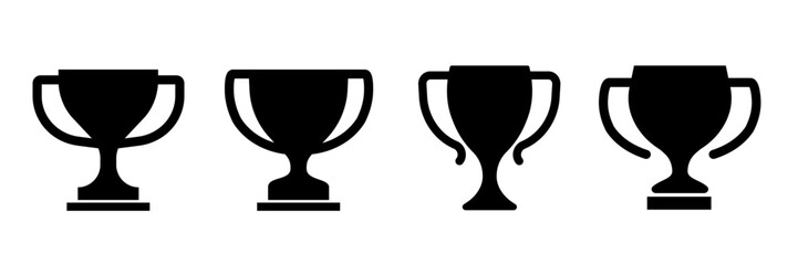 Trophy cup icon. Sport cup vector
