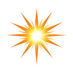 A Very Simple flat 2D icon of a Collection of glowing flash isolated on a transparent background, vector, flat design, animation design, vector, simple flat 2D icon, eps	