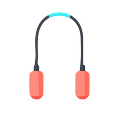 Very Simple flat 2D icon of a Collection of jump rope isolated on a transparent background, vector, flat design, animation design, simple flat 2D icon, eps	format