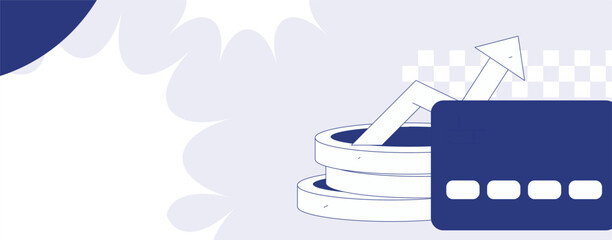 Internet financial management investment flat vector concept operation hand drawn illustration
