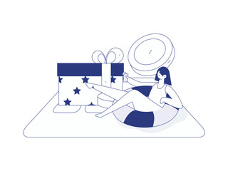 Internet financial management investment flat vector concept operation hand drawn illustration
