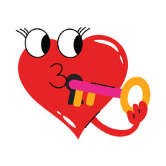 Heart lock vector Sticker. Eps 10 file