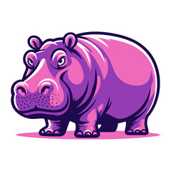 hippopotamus vector and illustrations on white background.