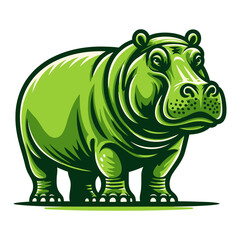 hippopotamus vector and illustrations on white background.