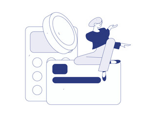 Internet financial management investment flat vector concept operation hand drawn illustration
