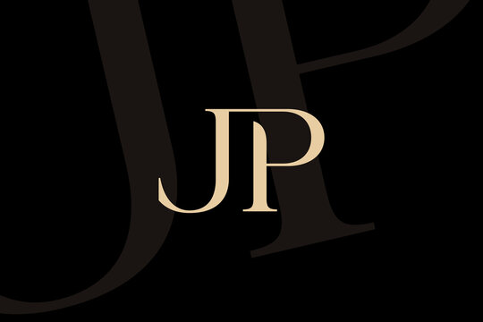 JP or PJ letter logo icon design. Classic style luxury initials monogram.