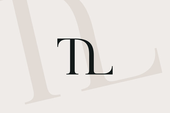 TL or LT letter logo icon design. Classic style luxury initials monogram.