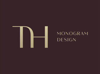 TH letter logo icon design. Classic style luxury initials monogram. © arbuzu