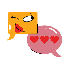 Love chat vector Sticker. Eps 10 file