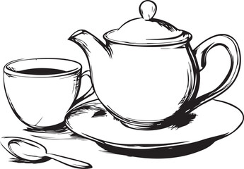 teapot and cup