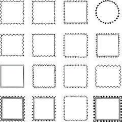Postage Stamp Border Icons | Vintage Edges, Mail Frames & Postal Line Vector Set