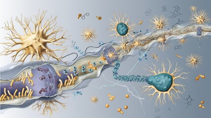 Pharmacological mechanism of action illustration depicting how anticonvulsant medications work at the neuronal level in patients with Sturge-Weber Syndrome.