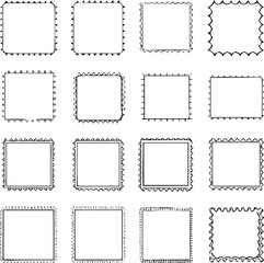 Postage Stamp Border Icons | Vintage Edges, Mail Frames & Postal Line Vector Set