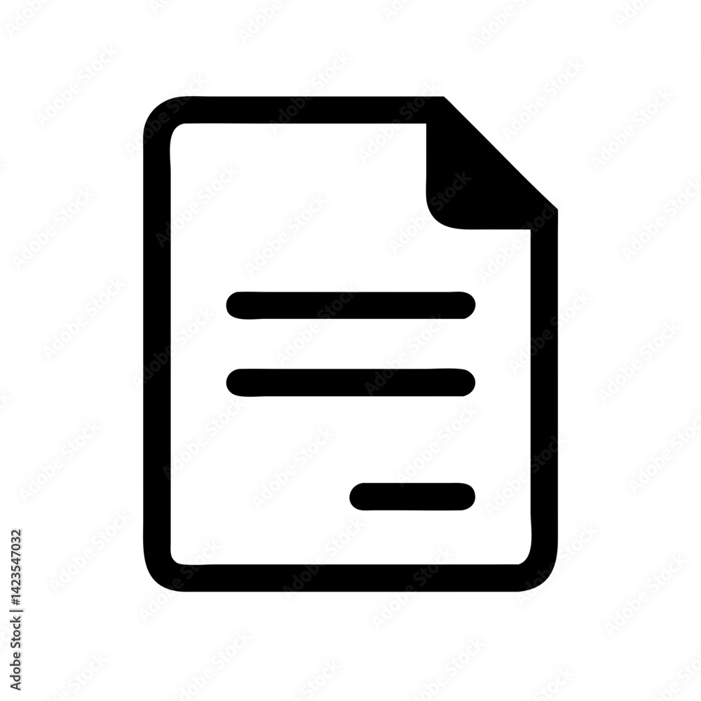Poster document icon on transparent background flat vector icon for apps and websites