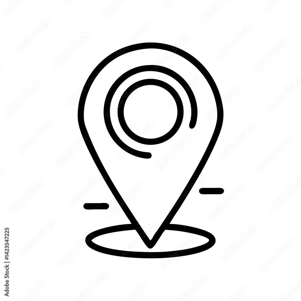 Aufkleber map marker icon on transparent background flat vector icon for apps and websites