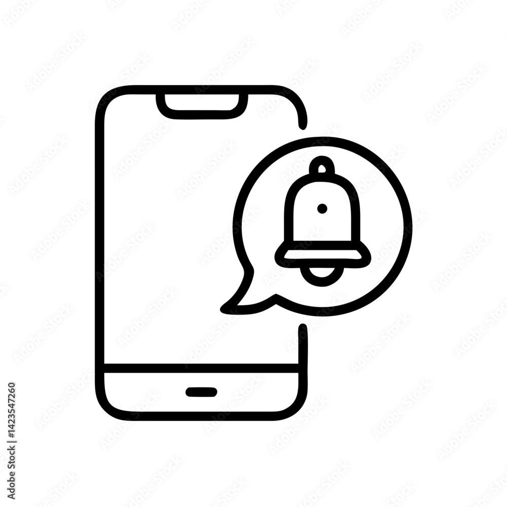 Poster notification on transparent background flat vector icon for apps and websites