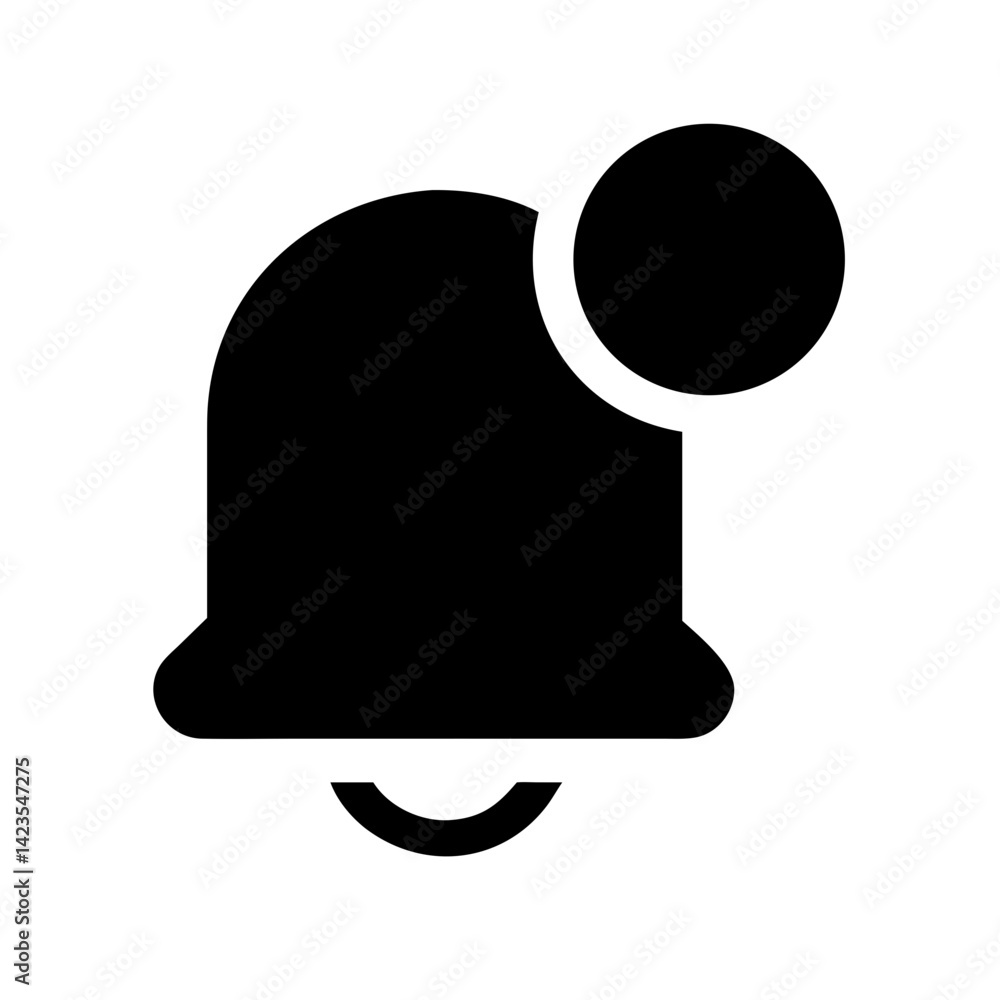 Poster notification on transparent background flat vector icon for apps and websites